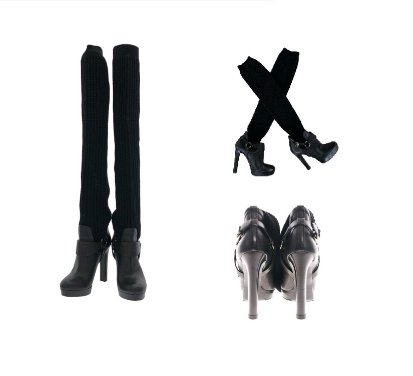 구찌 한정판 오버니 니트 콤비 부츠 Size 36 1/2 (거의 새상품) 이미지