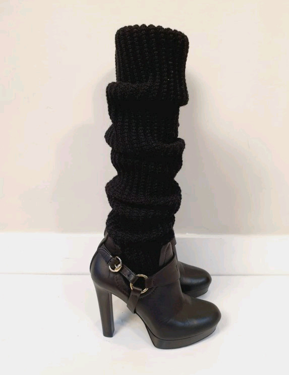 구찌 한정판 오버니 니트 콤비 부츠 Size 36 1/2 (거의 새상품) 이미지