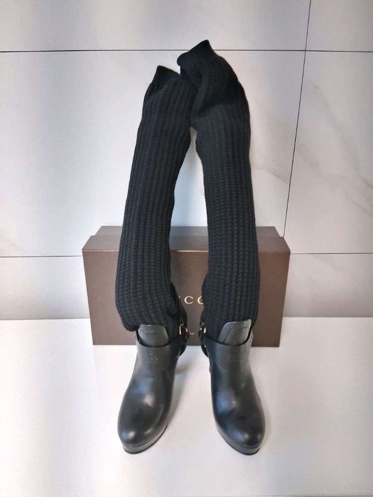 구찌 한정판 오버니 니트 콤비 부츠 Size 36 1/2 (거의 새상품) 이미지