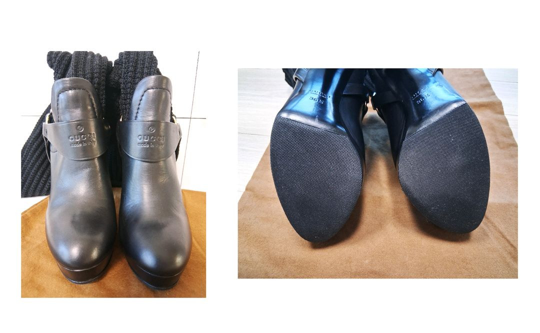 구찌 한정판 오버니 니트 콤비 부츠 Size 36 1/2 (거의 새상품) 이미지