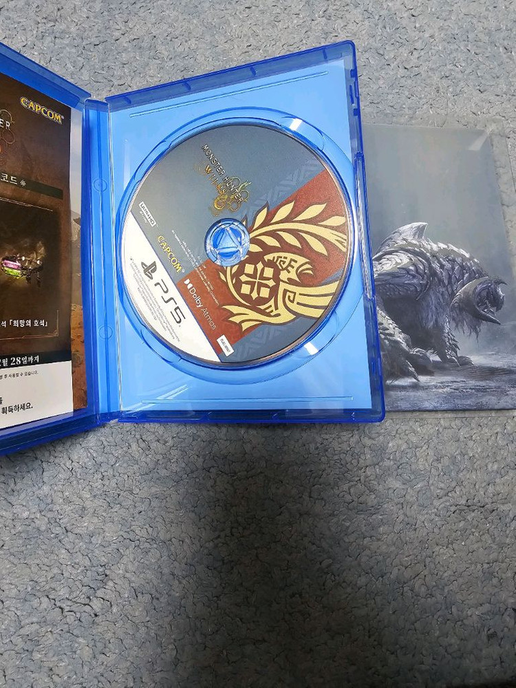 ps5 몬스터헌터 와일즈 스틸북 포함 코드미사용 이미지