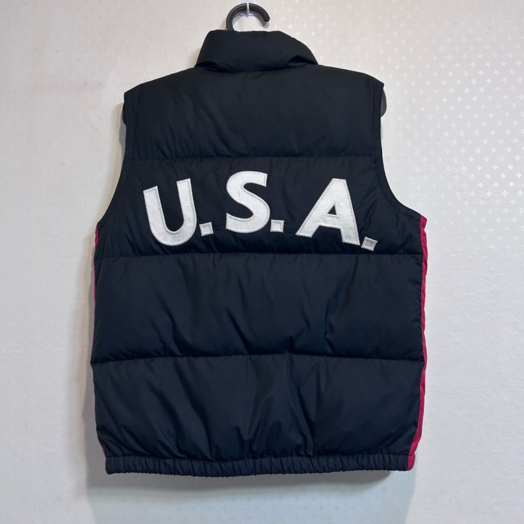 폴로 랄프로렌 USA 성조기 빅포니 치프키프 패딩 조끼 베스트 블랙 L 이미지