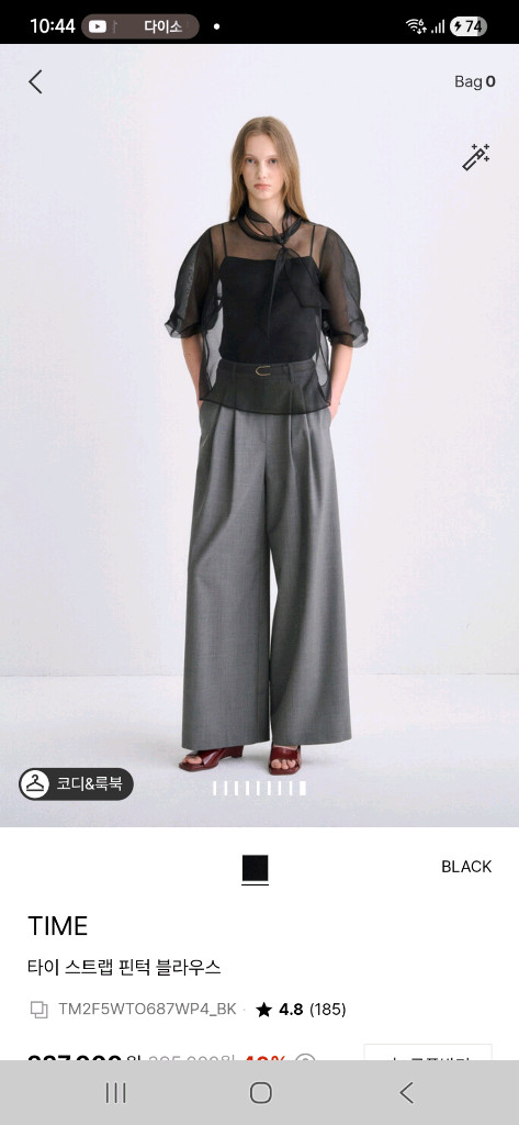 타임 오간자 블라우스 이미지