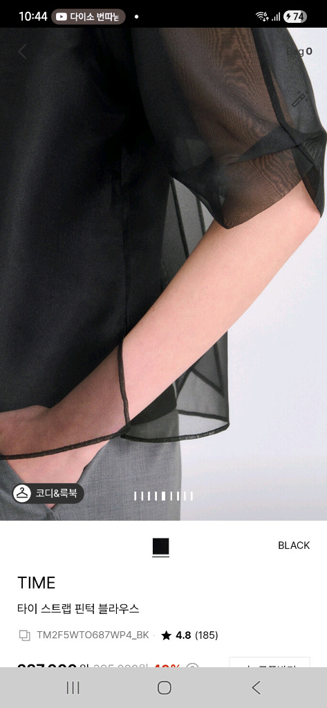타임 오간자 블라우스 이미지