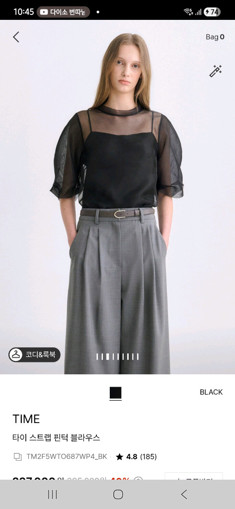타임 오간자 블라우스 이미지