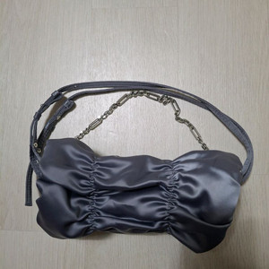 리본 숄더백,자라 셔링 체인 숄더백 블루,자라가방,미니백,핸드백,새틴,ZARA 이미지