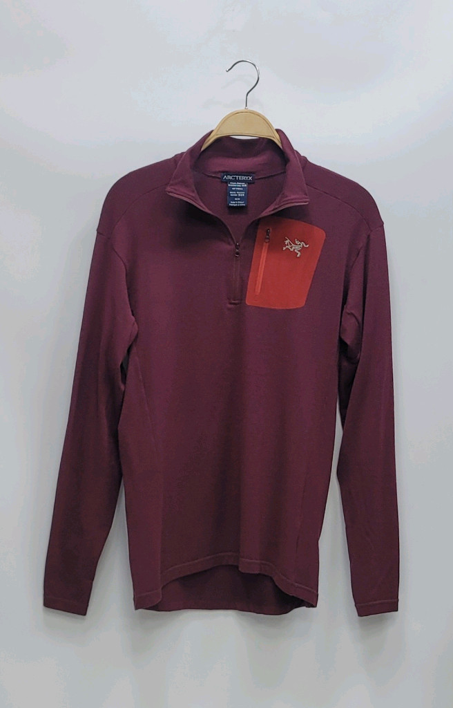 ARCTERYX 아크테릭스 로 LT 집 넥 티셔츠 / 남 M 버건디 이미지