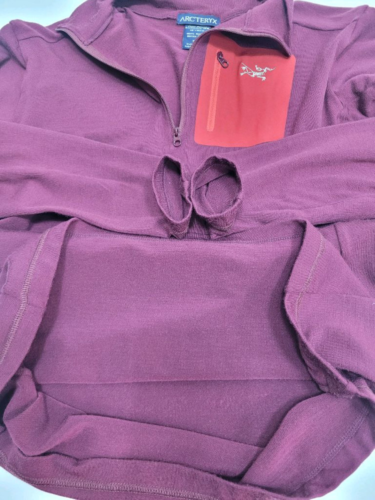 ARCTERYX 아크테릭스 로 LT 집 넥 티셔츠 / 남 M 버건디 이미지