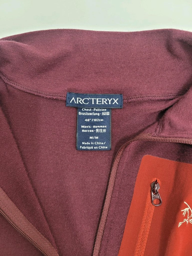 ARCTERYX 아크테릭스 로 LT 집 넥 티셔츠 / 남 M 버건디 이미지