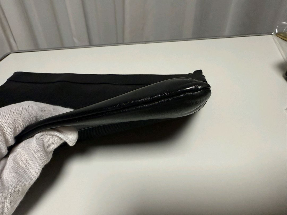 [S급/정품] 발렌시아가 블랙 캔버스 레더 클러치 이미지