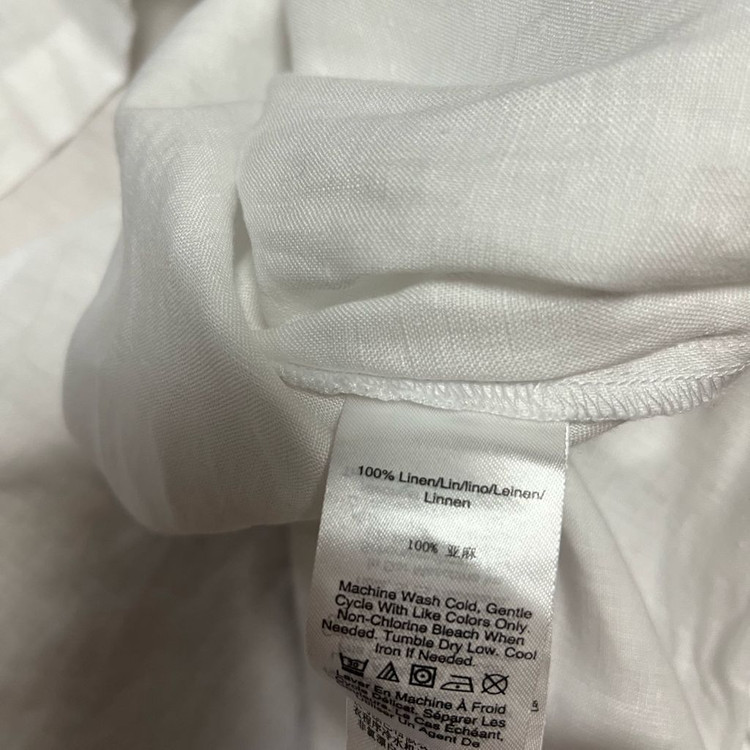 도나카란뉴욕 DKNY 린넨100% 밴딩 플레어 스커트 롱치마 화이트 흰색 휴가룩 휴양지 여행룩 이미지