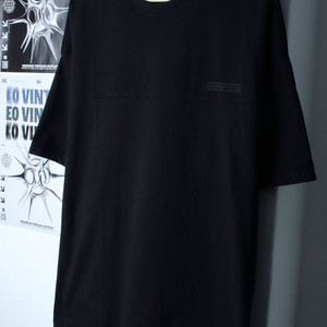 (L-2XL) 메종미네드 반팔 티셔츠 오버핏 블랙 이미지