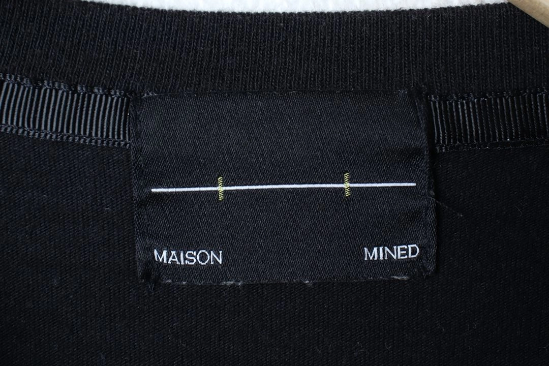 (L-2XL) 메종미네드 반팔 티셔츠 오버핏 블랙 이미지