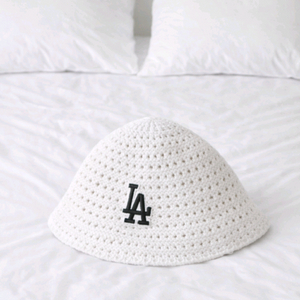 MLB여름용 여름 LA 다저스 크로셰 버킷햇 아이보리 프리사이즈 이미지