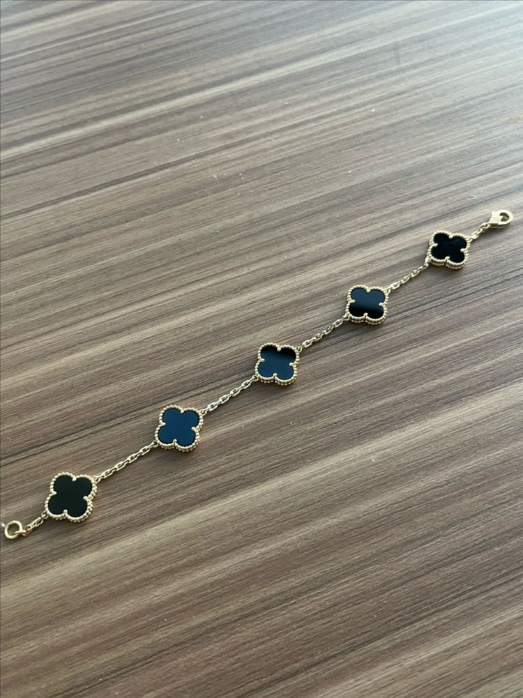18k 반클리프 알함브라 팔찌 오닉스 이미지