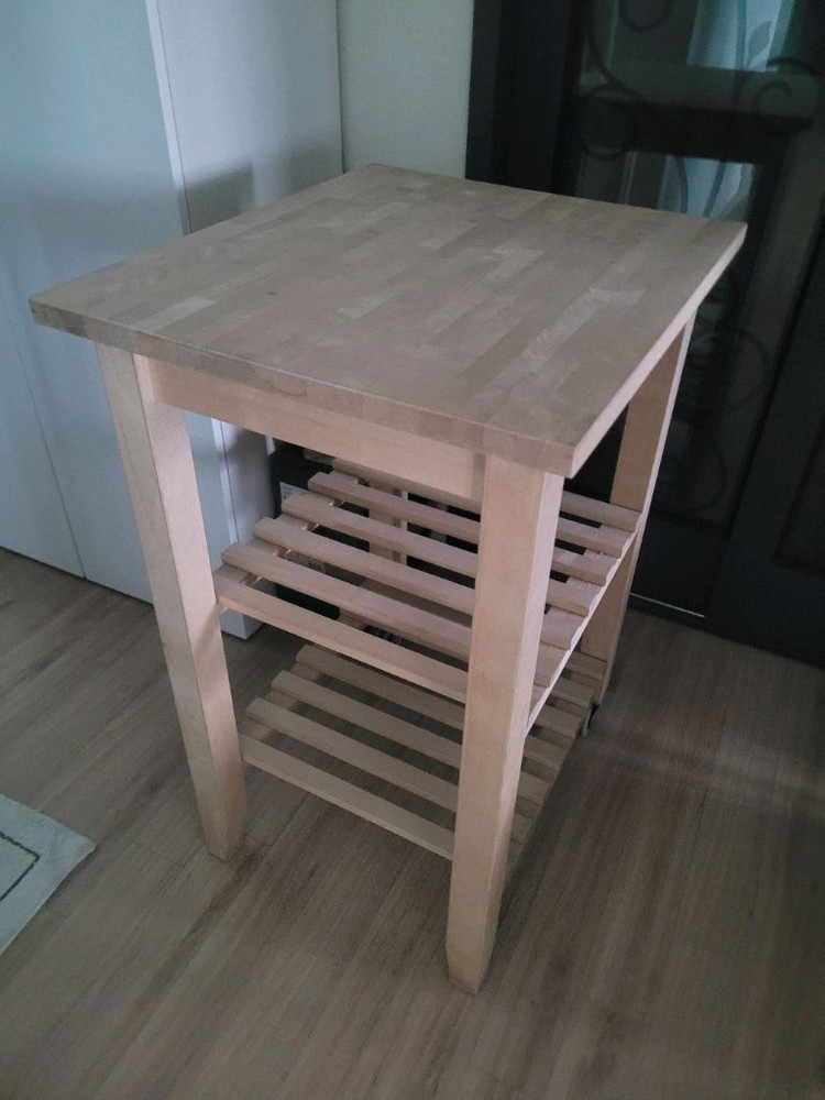 이케아 베크벰 원목 주방트롤리 58x50cm 이미지