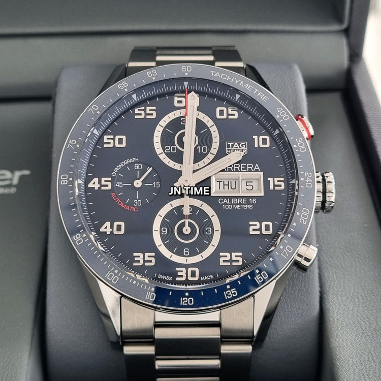 태그호이어 까레라 칼리버16 데이데이트 43mm 청판 CV2A1V(2020년식) 이미지