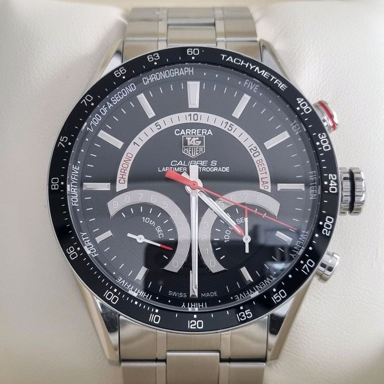 태그호이어 까레라 칼리버 S 랩타이머 쿼츠 43mm CV7A10(공식 오버홀) 이미지