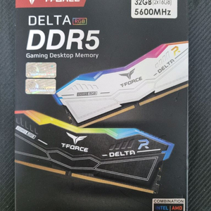 팀그룹 티포스 델타 DDR5 32GB 16GB 2장 하이닉스 칩셋 화이트 RGB 램 서린 정품 이미지