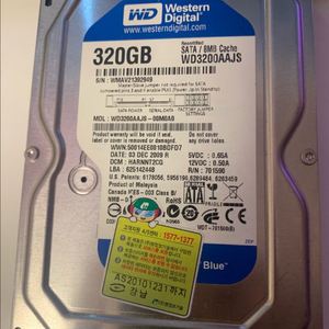 wd 블루 sata hdd 320gb 팝니다 이미지