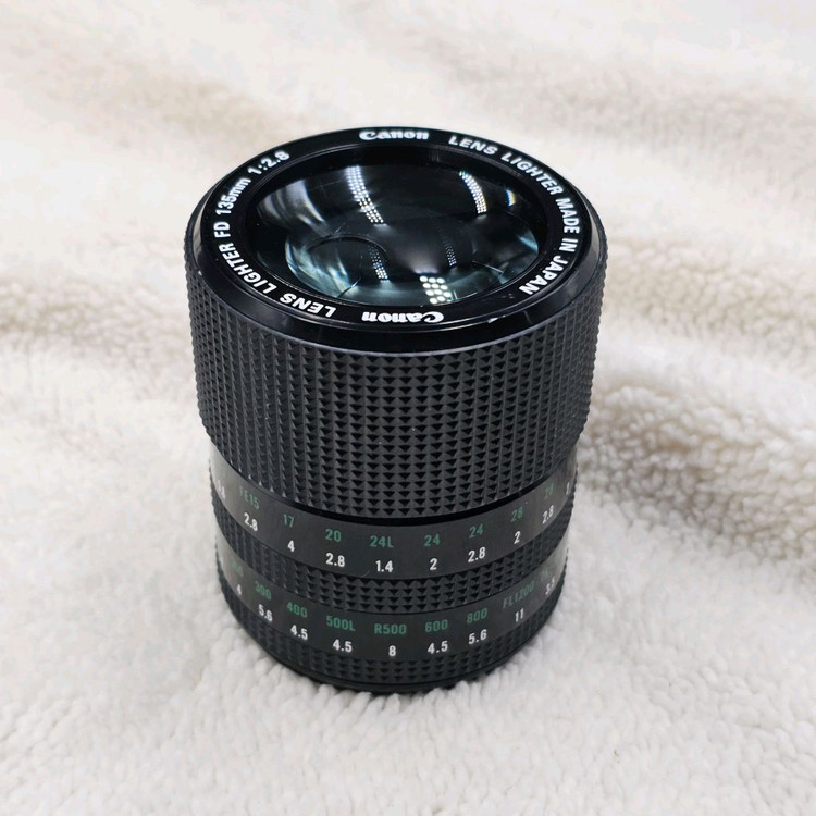 캐논 FD 135mm 렌즈형 가스 라이터 루페 겸용 필름카메라 필카 이미지