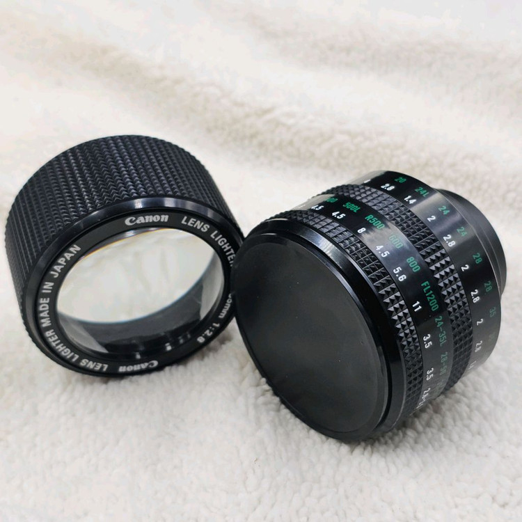 캐논 FD 135mm 렌즈형 가스 라이터 루페 겸용 필름카메라 필카 이미지