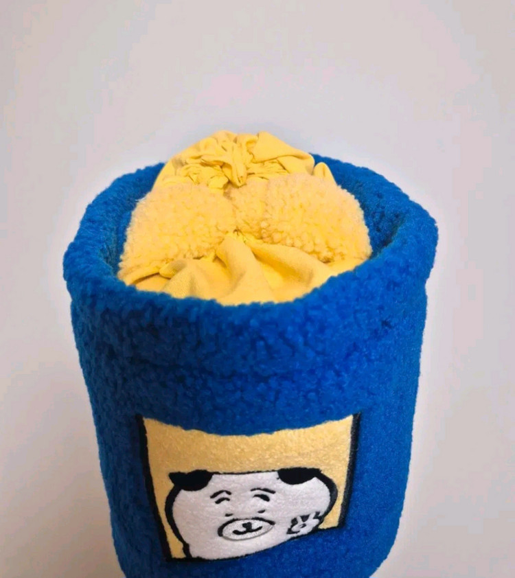 농담곰 털 뽀글이 복조리 파우치 가방 토트백 이미지