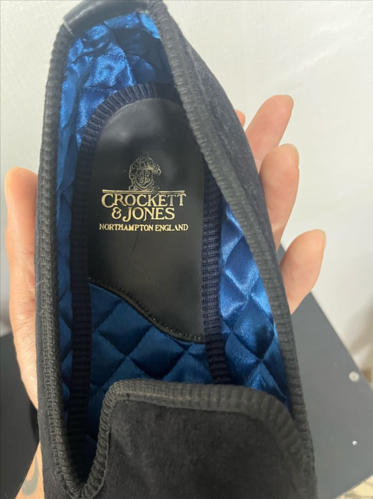 크로켓 앤 존스(Crockett & Jones) 벨벳 슬리퍼 (8.5 사이즈) 이미지