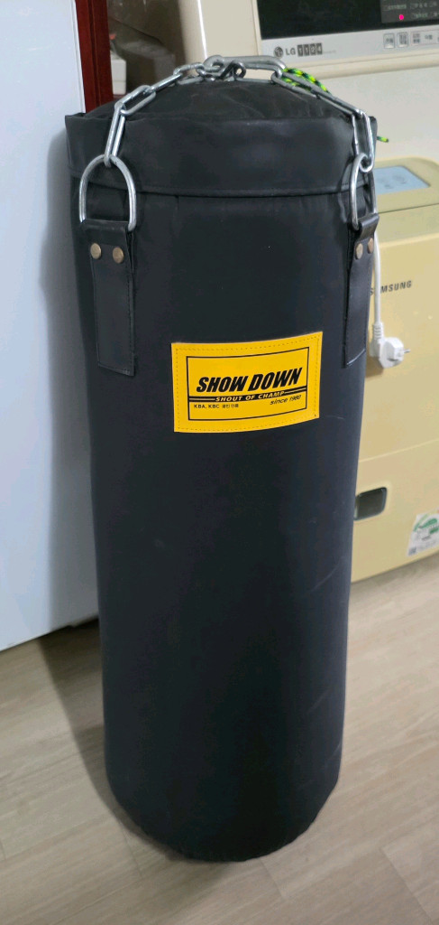 쇼다운 샌드백입니다.높이는 대략 80cm 나오네요. 이미지