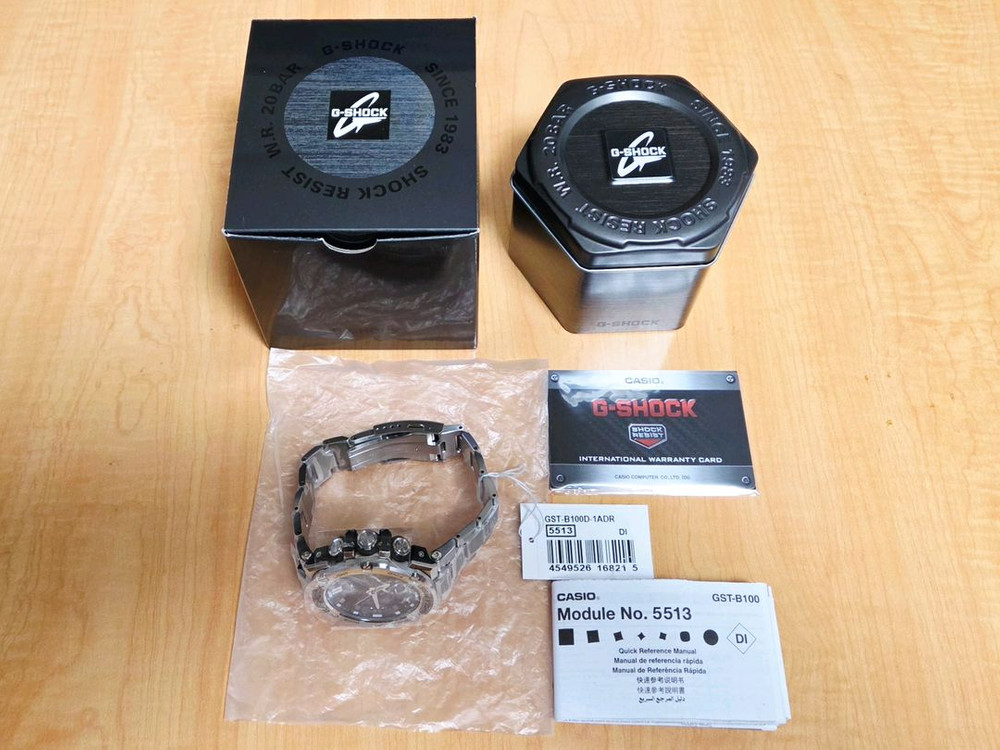 (미사용)지샥 GST-B100D-1ADR풀메탈&풀아날로그 이미지