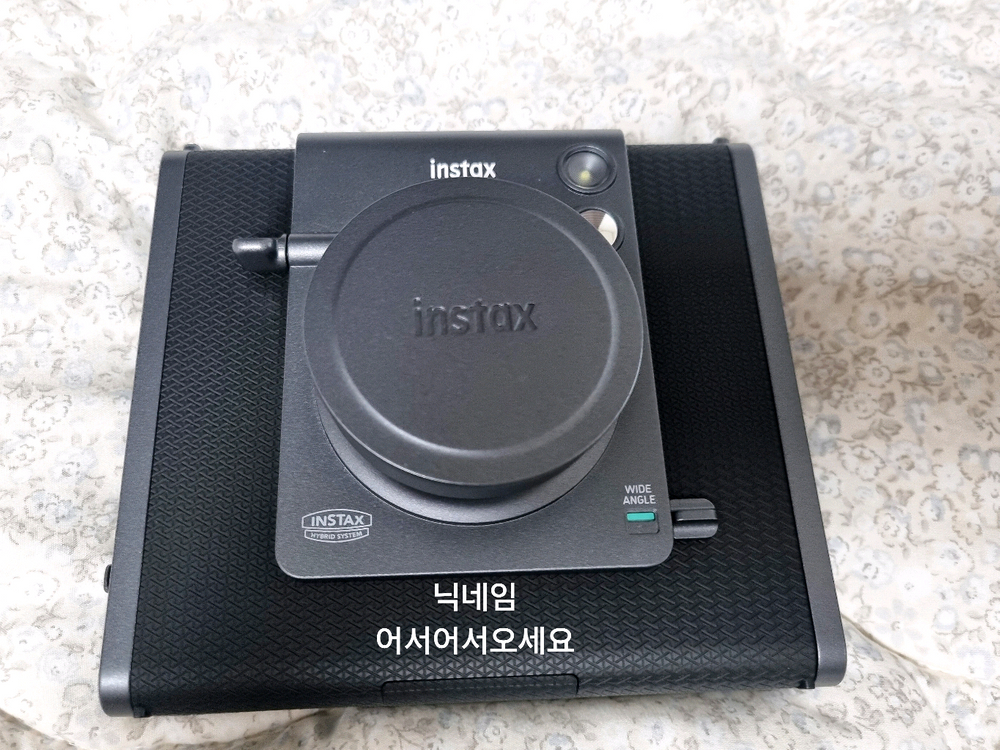 인스탁스 와이드에보+블랙케이스+필름10장 새상품 후지필름 폴라로이드 즉석 카메라 와이드 에보 이미지