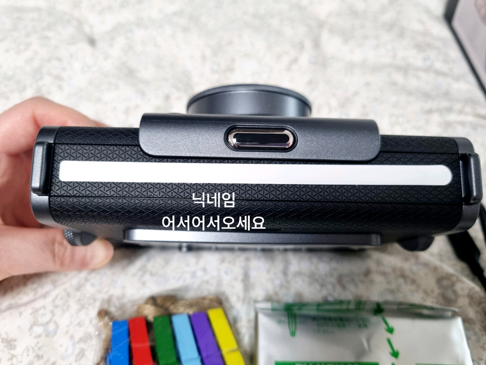 인스탁스 와이드에보+블랙케이스+필름10장 새상품 후지필름 폴라로이드 즉석 카메라 와이드 에보 이미지