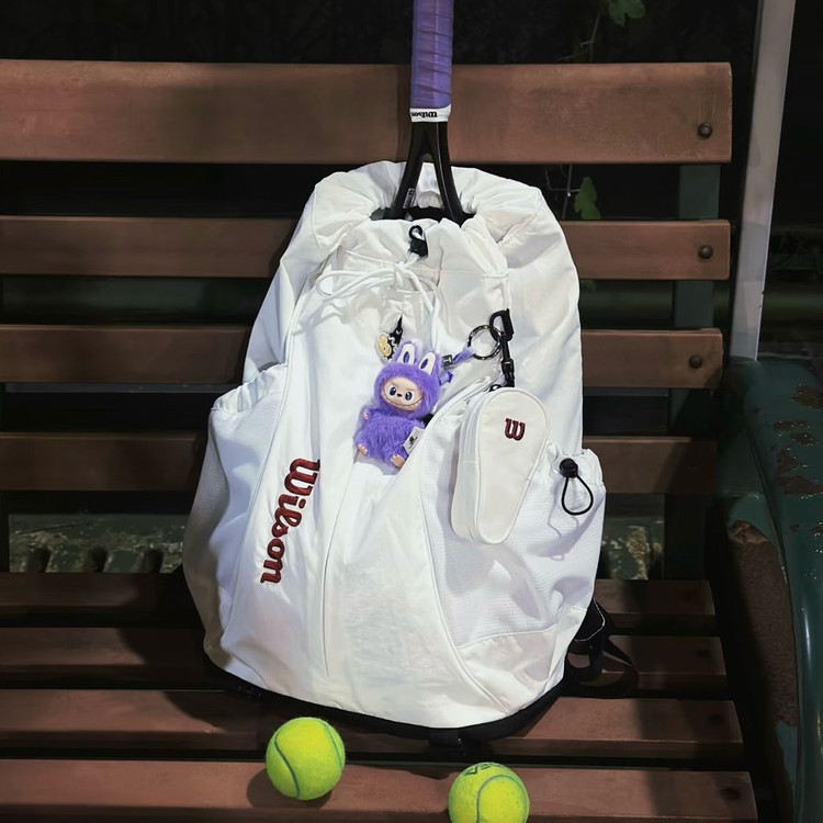 윌슨 wilson 드로으스트링 V2 테니스가방 화이트 이미지