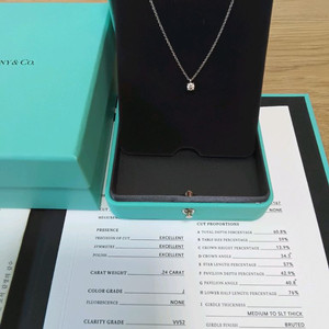 티파니 2.4부 다이아 목걸이,플래티늄 이미지