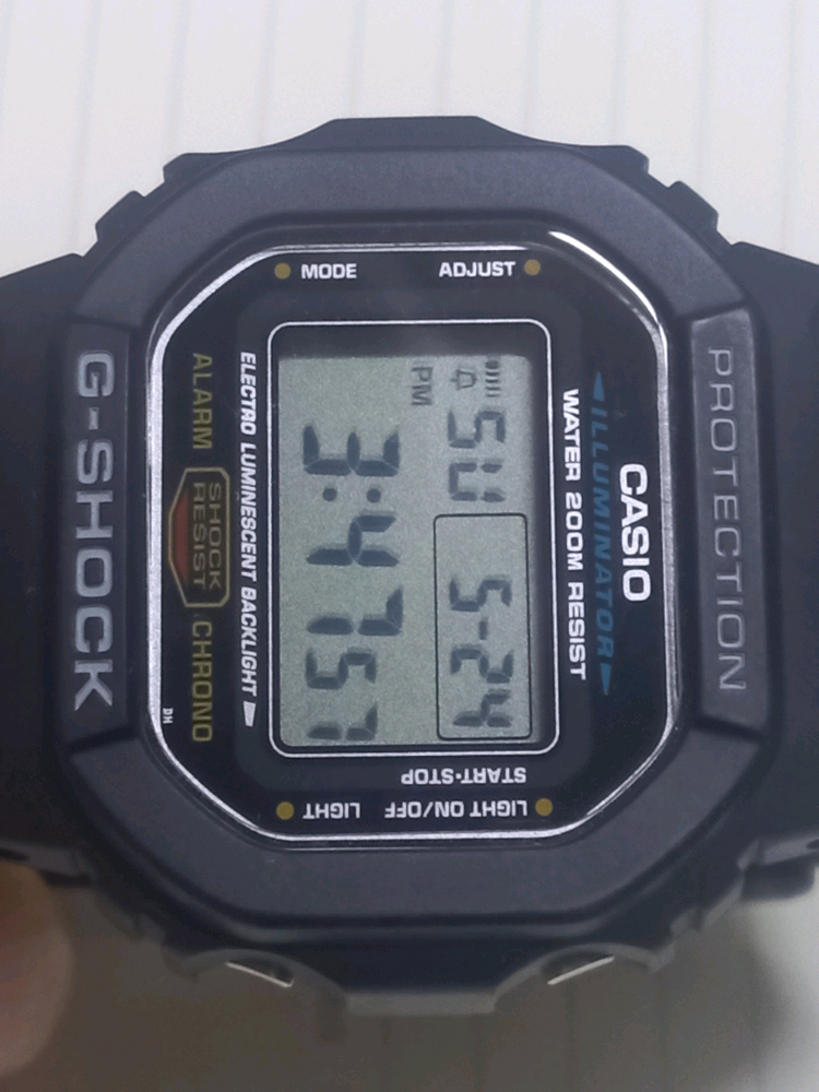 카시오 지샥 dw5600e 군대시계 학생시계 이미지