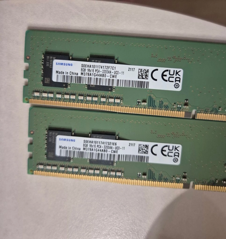 DDR4 8GB 3200 메모리 램 2개 세트 이미지