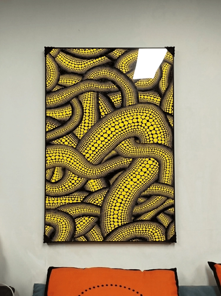 그림 액자 팝아트 인테리어소품 땡땡이무늬 그림액자 추상화 모던아트 유니크한 대형 거실 쿠사마야요이 인테리어 벽장식 이미지
