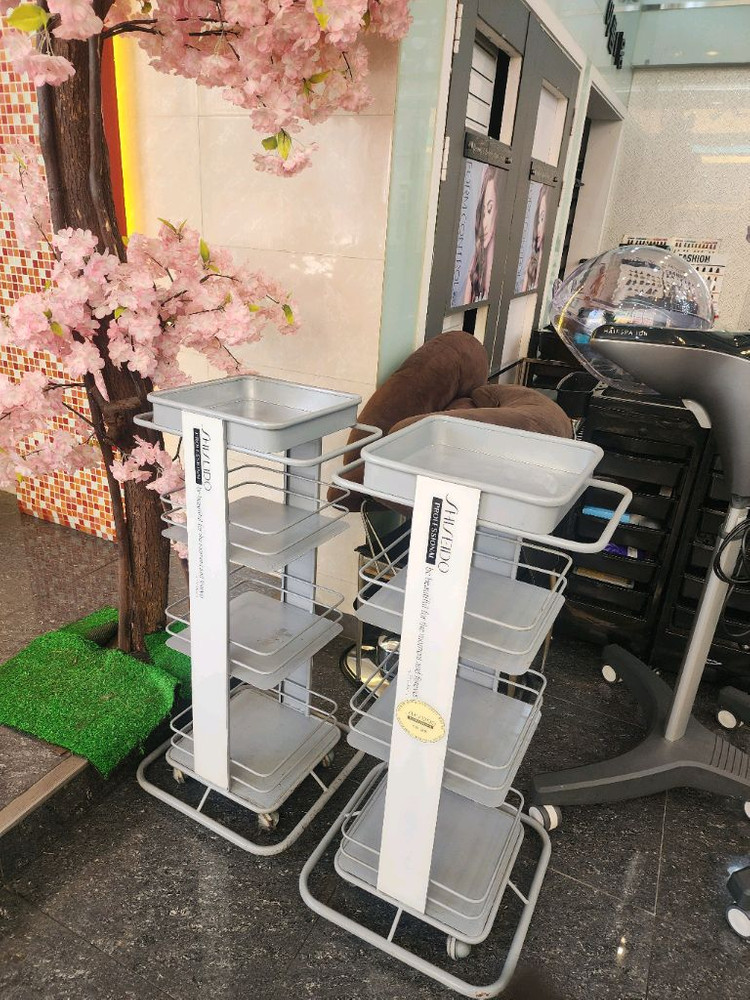 시세이도 4단 이동식 선반 세트대 츄레이 추라이 이미지