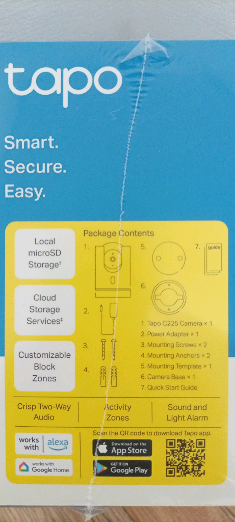 미개봉) 새상품) 홈 보안 Wi-Fi 카메라 Tapo C225 Ai 2K QHD 이미지