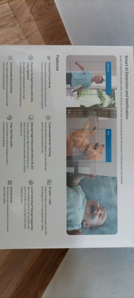 미개봉) 새상품) 홈 보안 Wi-Fi 카메라 Tapo C225 Ai 2K QHD 이미지