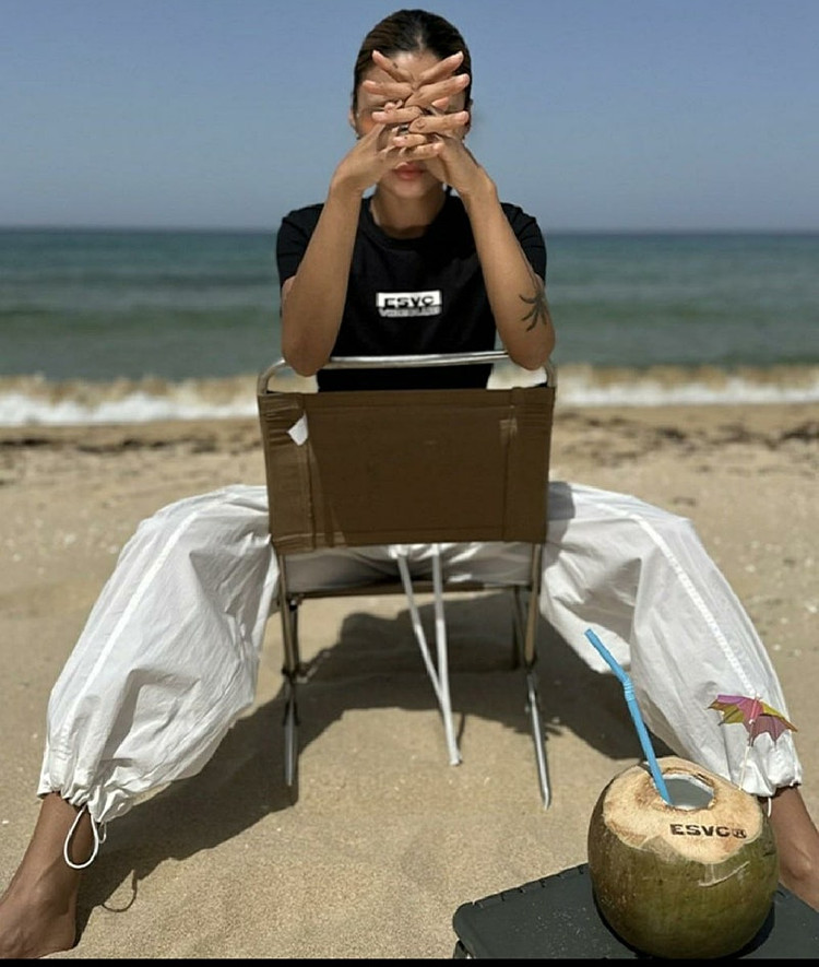 [새상품] 보브(VOV) 밴딩 와이드 카고팬츠(2023신상) 이미지