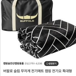 (새상품) 버팔로 슬림 무자계 캠핑용 전기매트 특대형 판매합니다. 이미지