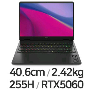 게이밍 노트북 HP오멘 슬림16인치 U7-225H/16/512/RTX5060 이미지
