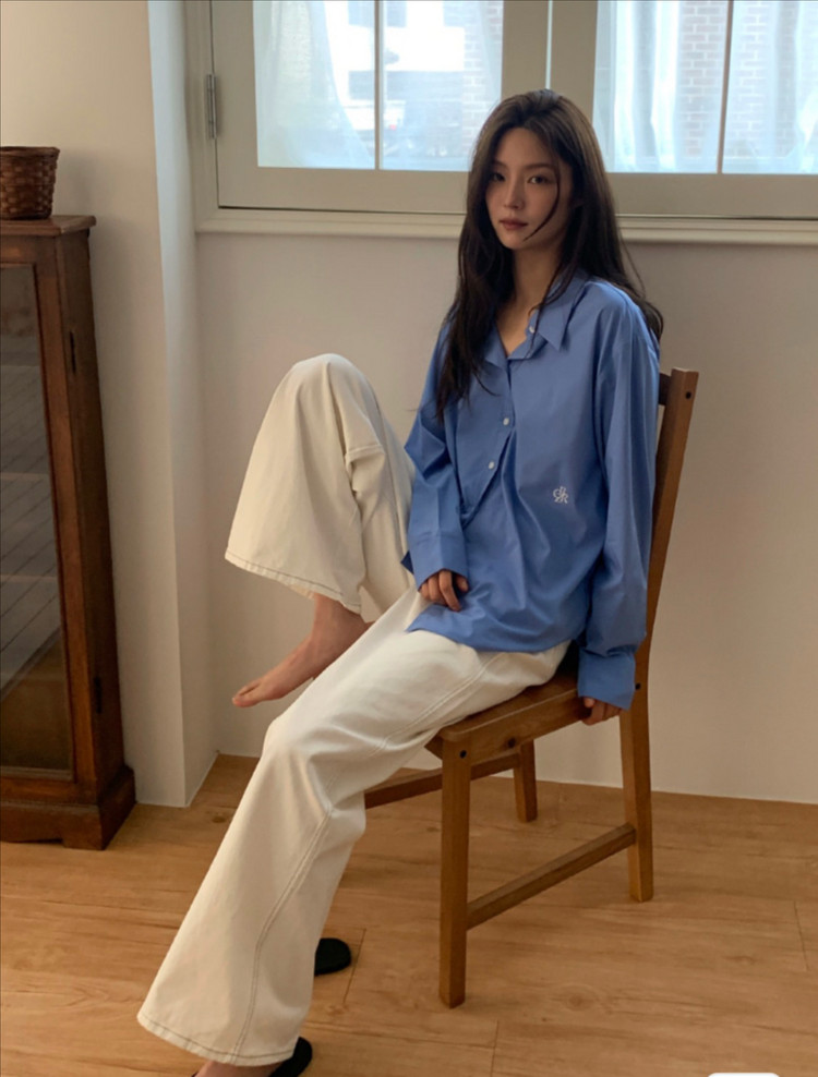 시티브리즈 링클 프리 베이직 셔츠(블루) 이미지
