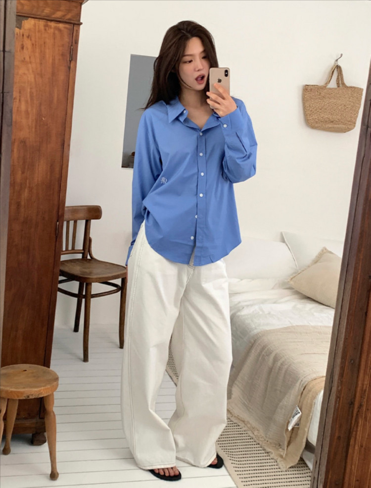 시티브리즈 링클 프리 베이직 셔츠(블루) 이미지