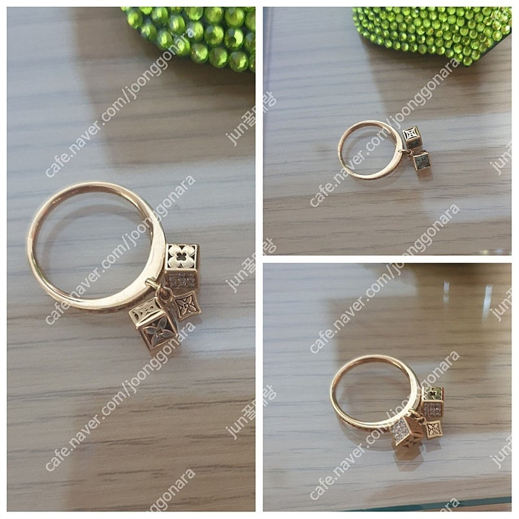 18k 반지 고급 참반지 핑크골드 반지 이미지