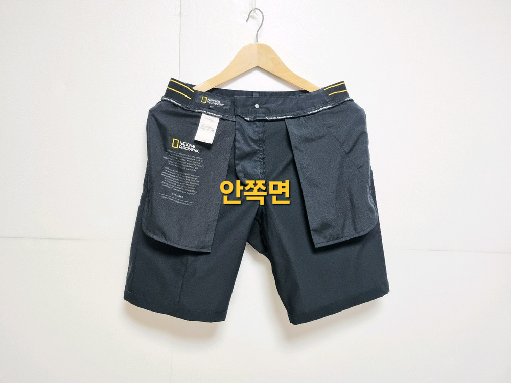 남성 정가9만 내셔널지오그래픽 검정 캐주얼 포켓 카고 팬츠 반바지 바지 이미지