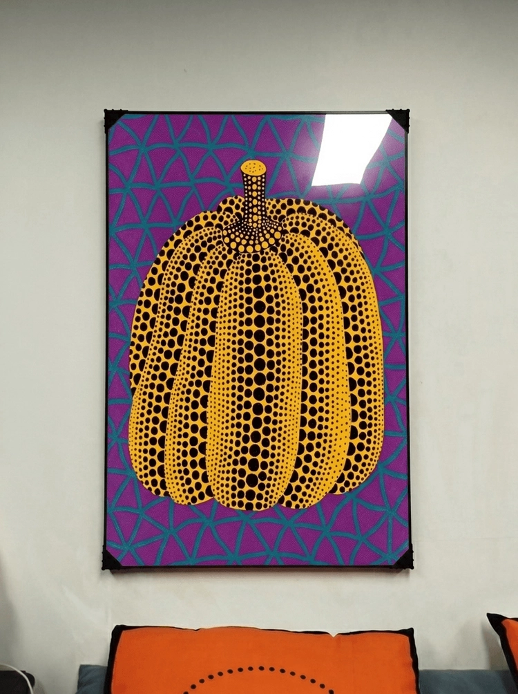 그림 액자 팝아트 인테리어소품 호박그림 호박액자 대형 거실 침실 복도 현관 인테리어 모던 쿠사마야요이 아트포스터 집 이미지