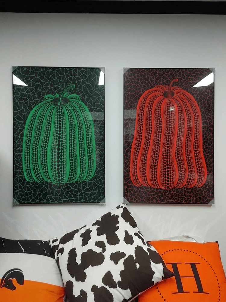 그림 액자 팝아트 인테리어소품 호박그림 호박액자 대형 모던 거실 벽장식 쿠사마야요이 거실인테리어 아트포스터 그림액자 이미지