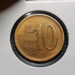 한국은행 1970년 10원 황동.주화 화폐 동전 이미지